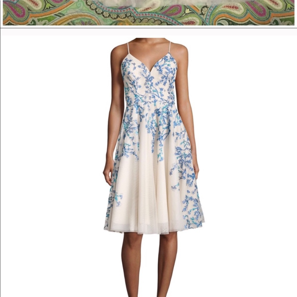 Beautiful cream and blue dress
